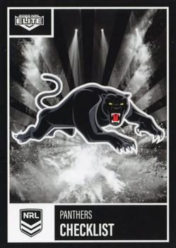 2022 NRL Elite #091 Penrith Panthers Checklist Front